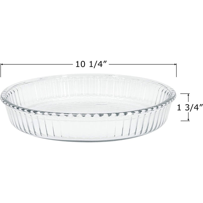 Red Co. Round Clear Glass Casserole Baking Dish, Oven Basics Bakeware — 1.8 Quart - 10¼" x 1¾"
