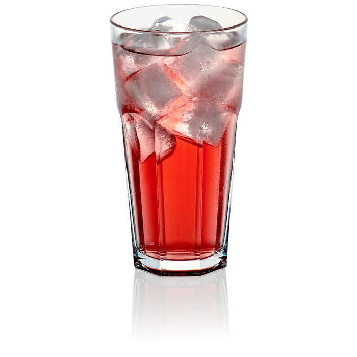 Red Co. Set of 4 Clear Glass 22 Fl Oz Drinking Highball Tumblers for Water, Juice, Beer, Cocktails