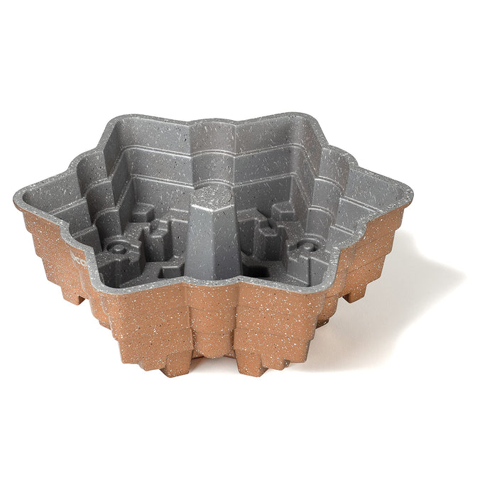 Red Co. 8 Cup Non Stick Cast Aluminum 9.5 inch Snowflake Cake Baking Pan, Copper Finish
