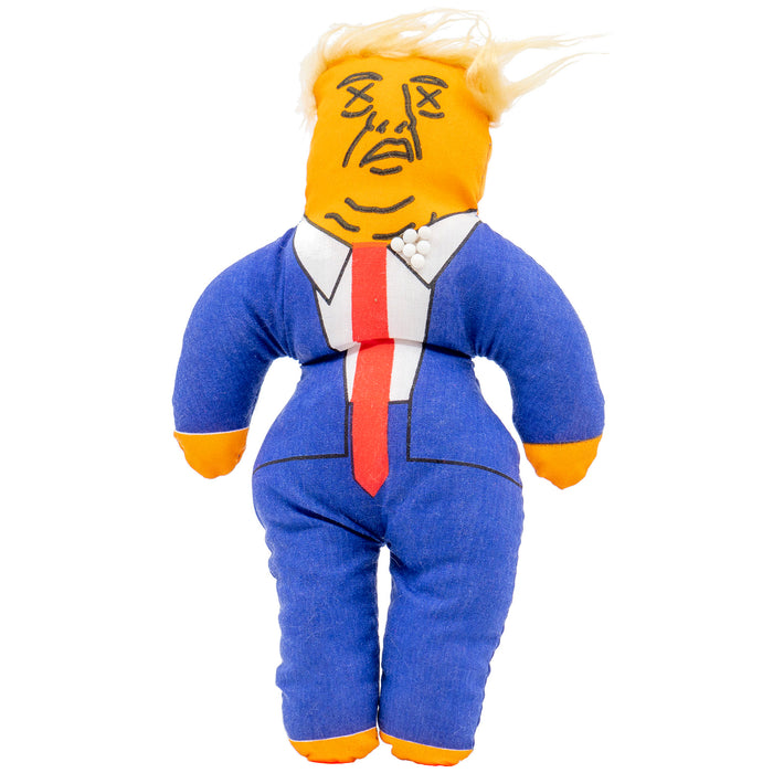 Red Co. Novelty Presidential Voodoo Doll Pin Holder Gag Gift with 6 Stainless Steel Pins, 8" x 5" - Donald Trump