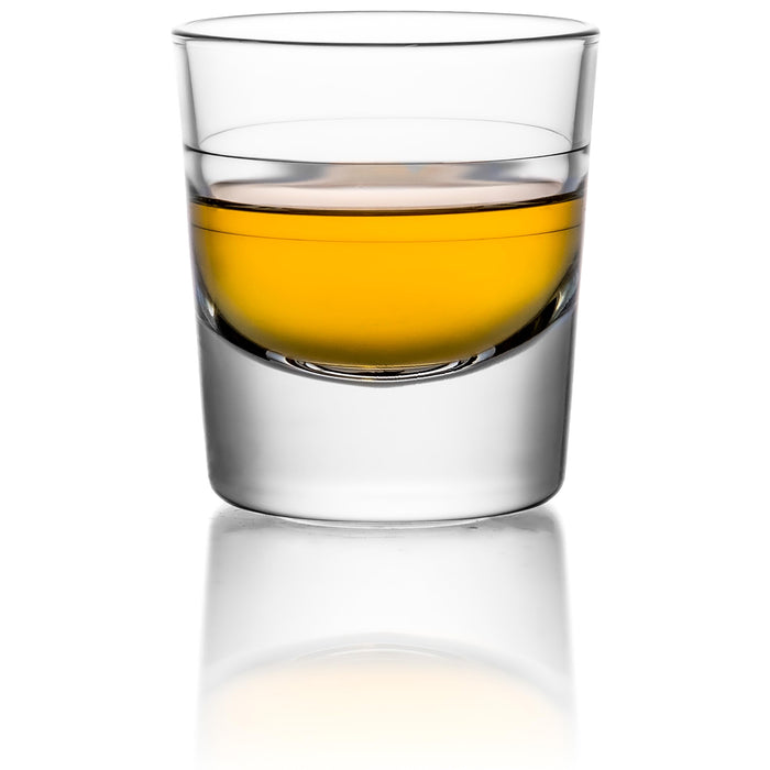 Red Co. Set of 6 Clear Glass Small 6 Fl Oz Drinking Glassware Beverage Tumblers