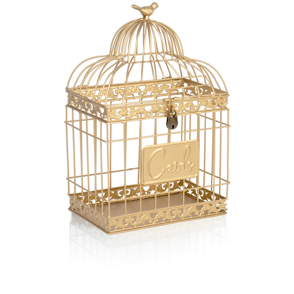Vintage birdcage wedding card holder | Beachweddingtips.com