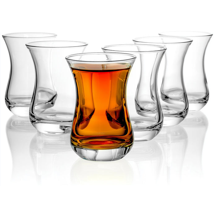 Classic Turkish Tea Glasses, 5.25 Ounce - Set of 6