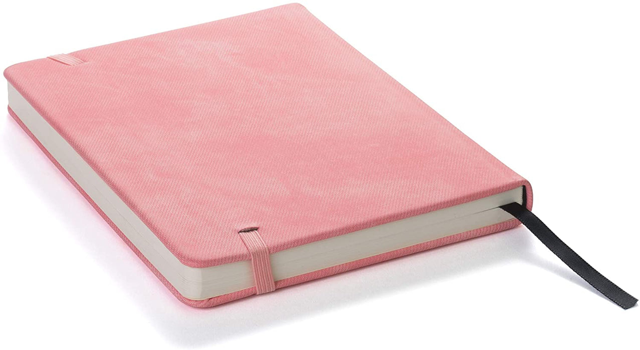 Red Co. 5” x 7” Embossed Butterfly Textured Faux Leather Journal, 240 Lined Pages, Bright Pink