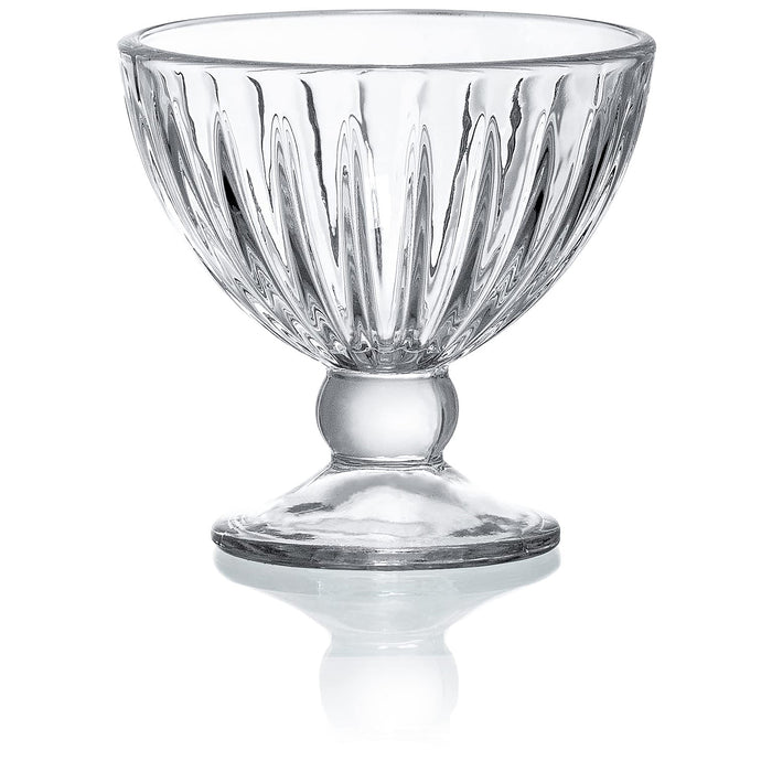 Red Co. Classic Footed Dessert Cups, Premium Crystal Clear Glass Ice Cream Bowls - Perfect for Parfait Fruit Salad or Pudding, Set of 6, 9 OZ