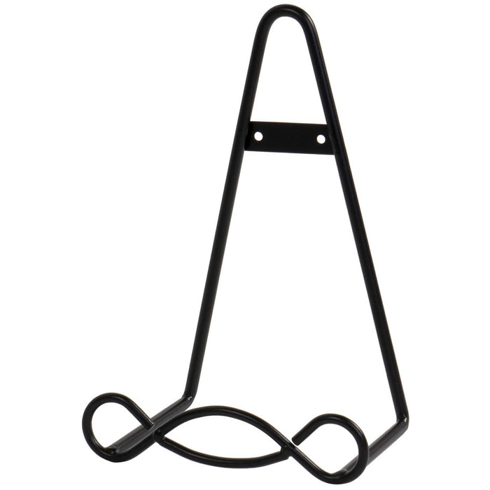 Red Co. Easel Display Rack Stand for Decorative Home Wall, Unique Loop Design, 8" W × 5" D × 11" H, Black