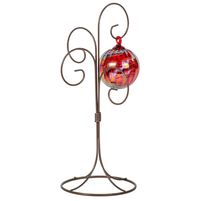 Red Co. 13 inch Bronze Finish Ornament Wire Display, 4-arm Spiral Stand for Home Decoration