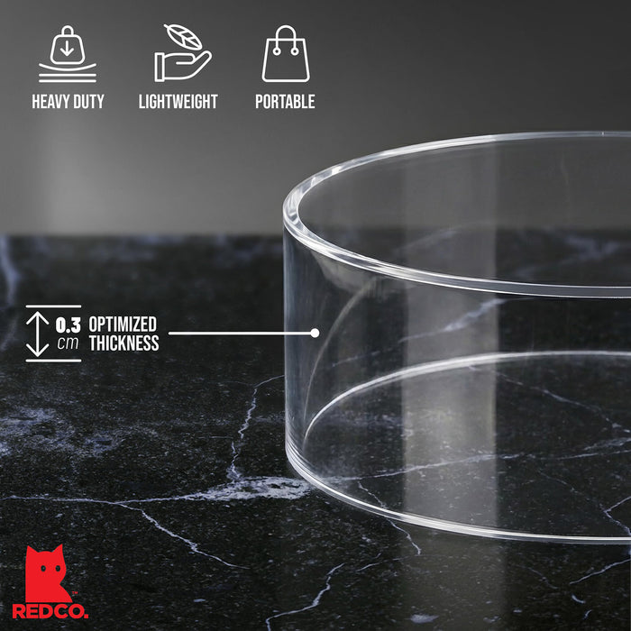 Red Co. Set of 3 Sizes Acrylic Round Cylinder Display Nesting Riser Stands with Hollow Bottoms