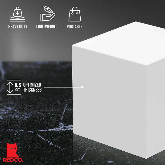 Red Co. Set of 3 Crystal Clear Acrylic Cube Display Nesting Riser Stands with Hollow Bottoms