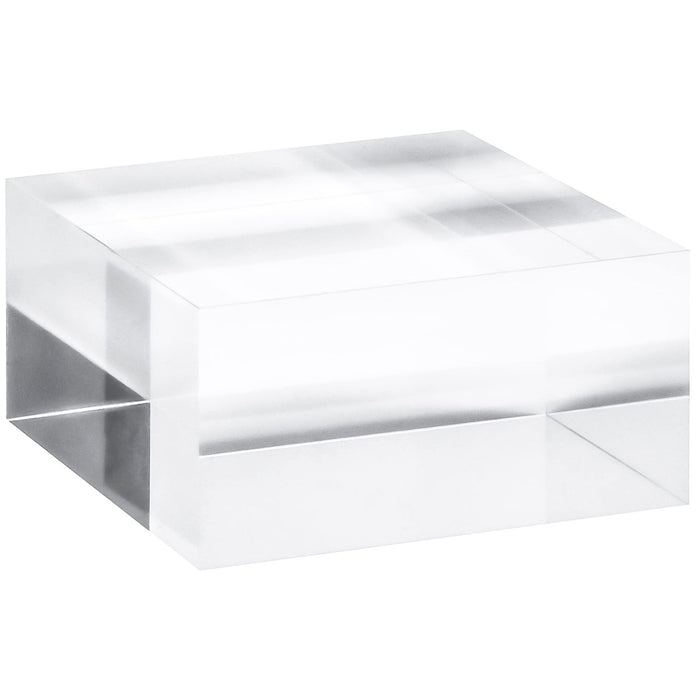Red Co. Crystal Clear Polished Solid Acrylic Cube Jewelry Display Stand Pedestal Riser
