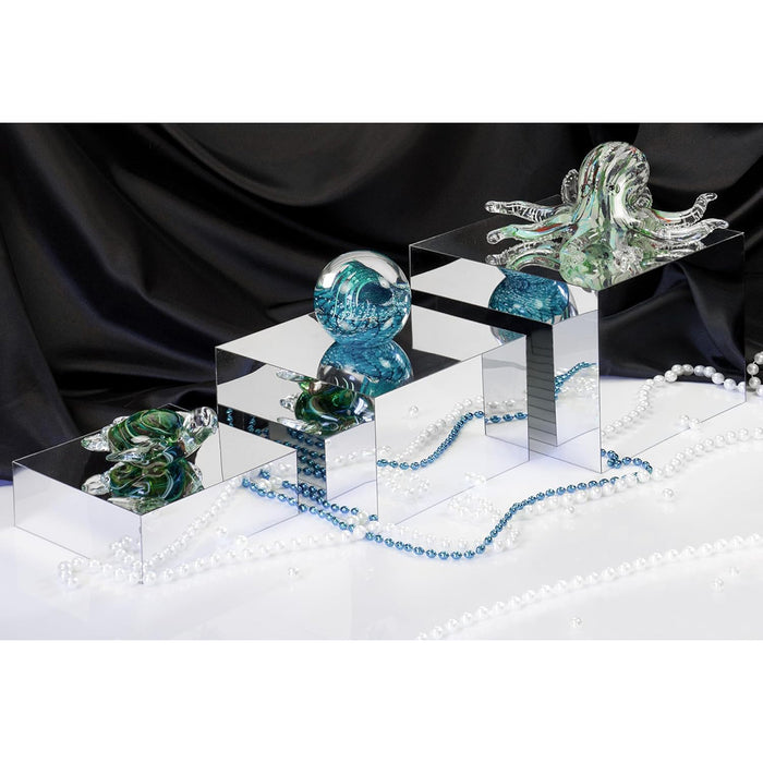 Red Co. Set of 3 Acrylic Cube Display Nesting Risers with Hollow Bottoms