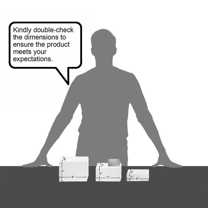 Red Co. Set of 3 Acrylic Cube Display Nesting Risers with Hollow Bottoms