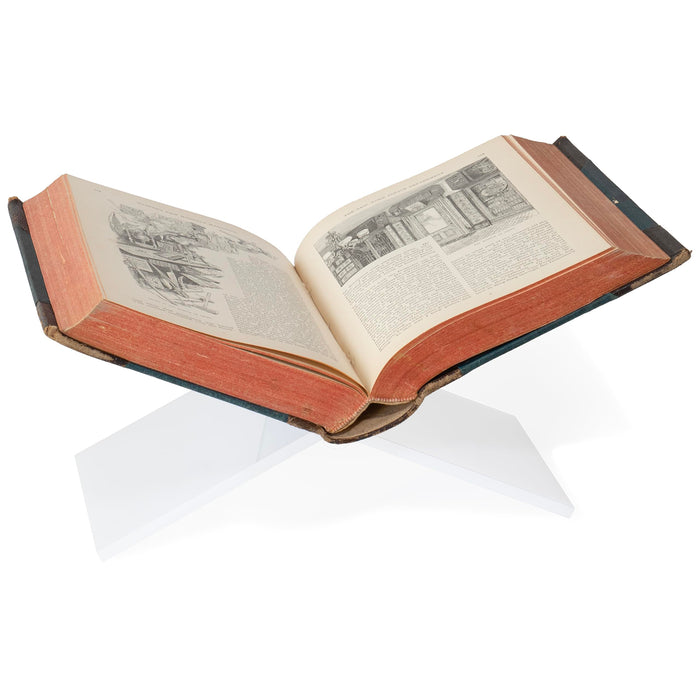 Red Co. Acrylic Book Holder 2 Piece Reading Stand for Open and Closed Books, Magazines, Textbooks 6" x 11" x 6"