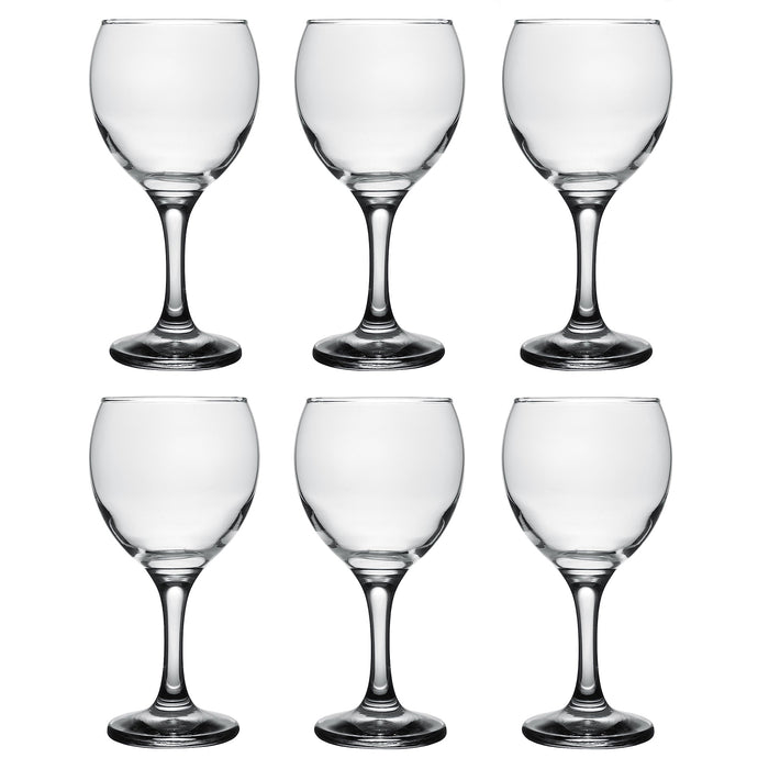 Classic Crystal Clear Stemmed White Wine Glass, 8 Ounce - Set of 6