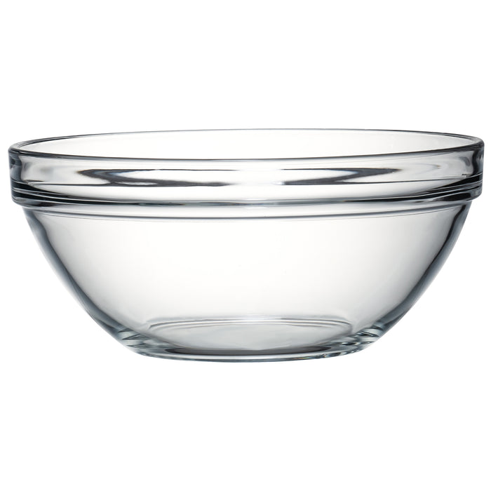 Red Co. Fully Tempered Clear Glass Mixing Bowl with Safety Rim