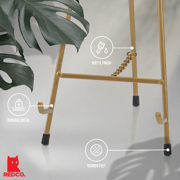 Red Co. Modern Metal Tripod Plate Stand and Art Holder Easel