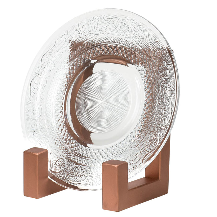 Red Co. 8” Tall Industrial-Style Metal Photo Frame Holder & Plate Display Stand Easel