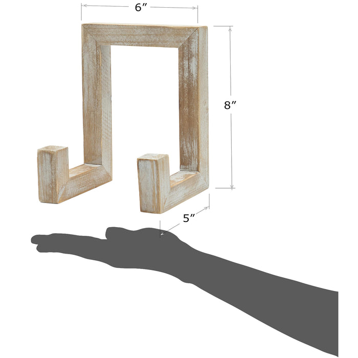 Red Co. 8” Tall Decorative Farmhouse Wooden Display Plate Stand and Art Holder Easel