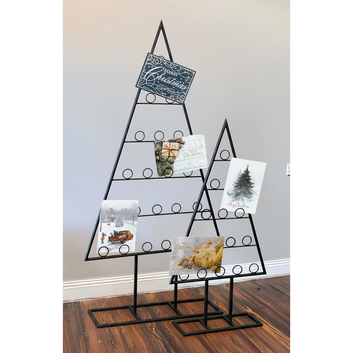 Red Co. Set of 44 and 30" Decorative Metal Tabletop Ornament Tree Card & Photo Holders in 2 Sizes