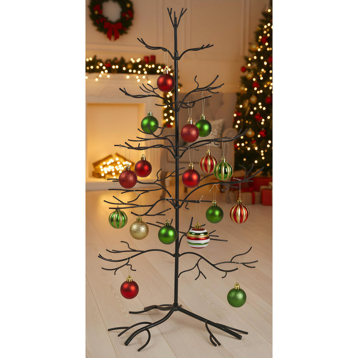 Red Co. Ornament Tree Christmas Décor/Jewelry and Accessory Display in Black Finish - 36" h