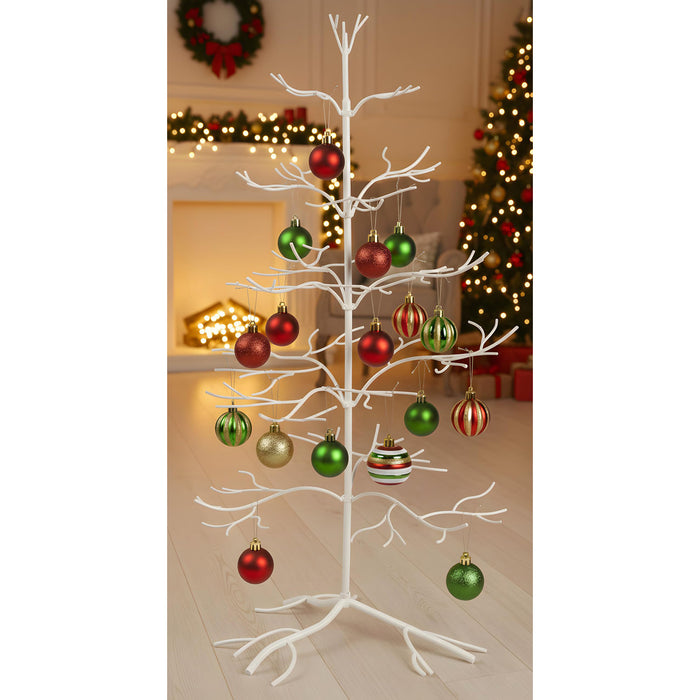 Red Co. Ornament Tree Christmas Décor/Jewelry and Accessory Display in White Finish - 36" h