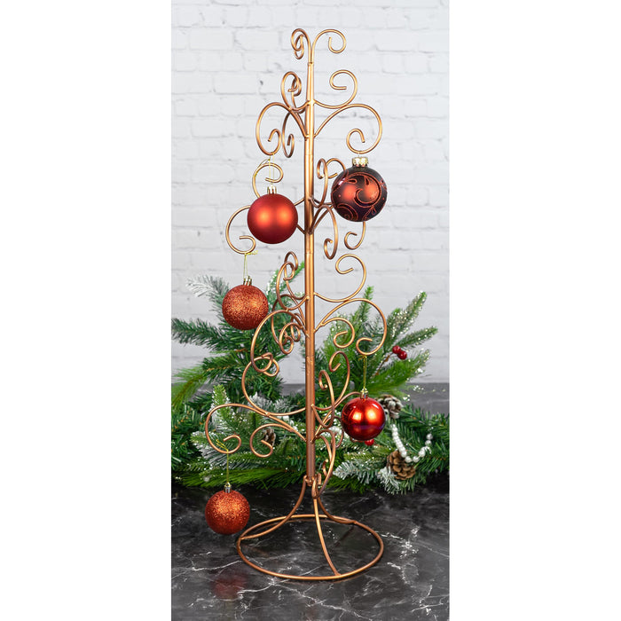 Red Co. 26” Metal Wire 5-Tier Ornament Display Tree Stand and Christmas Décor Holder