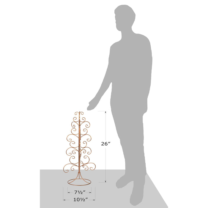 Red Co. 26” Metal Wire 5-Tier Ornament Display Tree Stand and Christmas Décor Holder