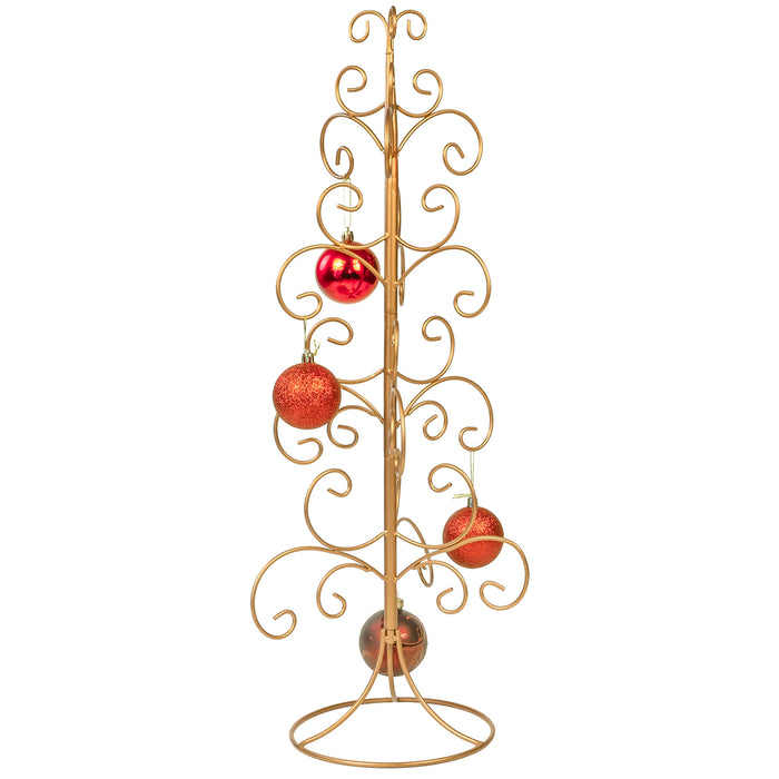 Red Co. 26” Metal Wire 5-Tier Ornament Display Tree Stand and Christmas Décor Holder
