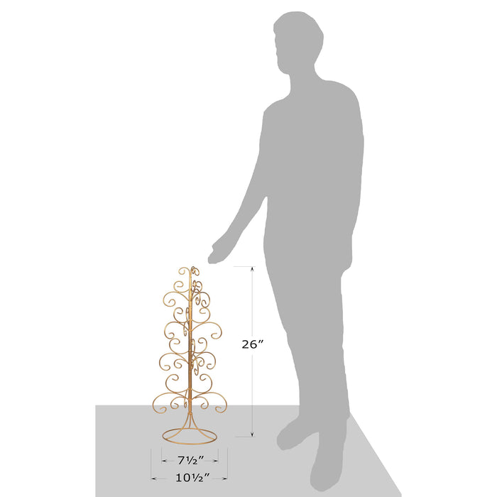 Red Co. 26” Metal Wire 5-Tier Ornament Display Tree Stand and Christmas Décor Holder