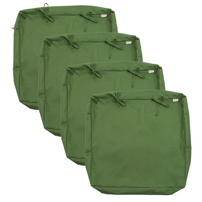 Red Co. 4 Pack Waterproof Outdoor Cushion Seat Cover Replacement with Zipper, Green