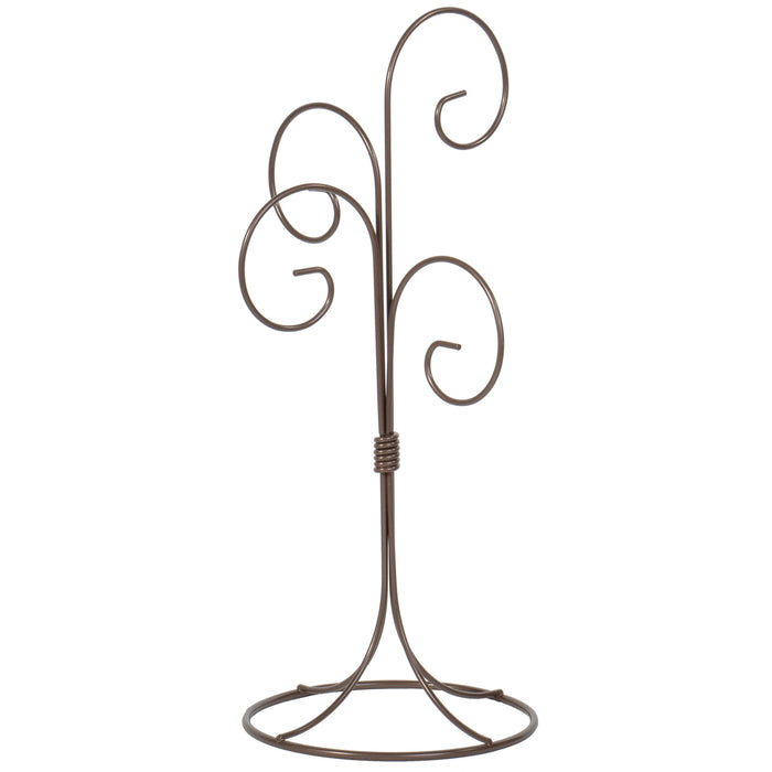Red Co. 13 inch Bronze Finish Ornament Wire Display, 4-arm Spiral Stand for Home Decoration