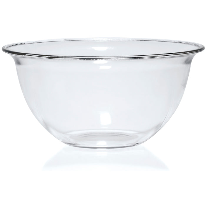 Red Co. 2 Quart Round Tempered Clear Glass Serving and Mixing Bowl for Fruits, Vegetables, Salad