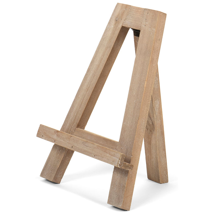 Red Co. 12.5" Tall Natural Wood Tabletop Tripod A-Frame Display Easel Stand and Art Holder, Distressed Brown