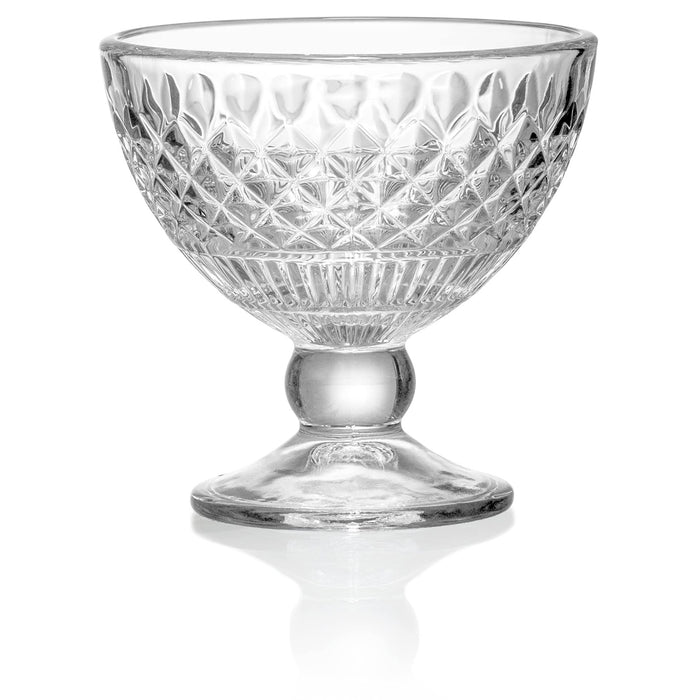 Red Co. Classic Footed Dessert Cups, Premium Crystal Clear Glass Ice Cream Bowls - Perfect for Parfait Fruit Salad or Pudding, Set of 6, 9 OZ