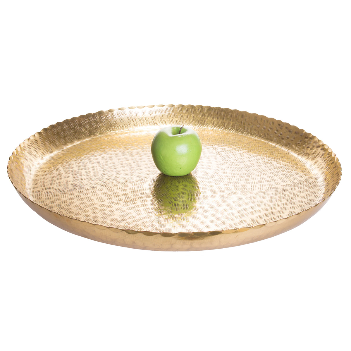 17.6" Round Aluminum Tray Gold - Threshold