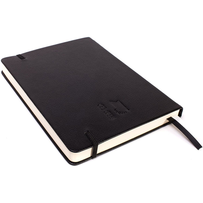 Red Co. Classic Black Hardcover Notebook Journal, 240 Pages, 5"x7"- Lined/Ruled