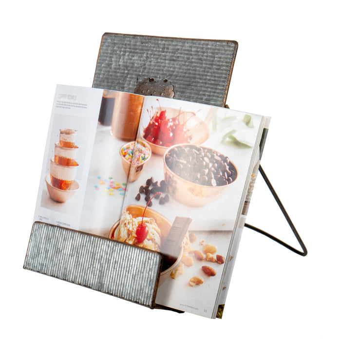 Red Co. Rustic Style Display Stand for Magazines, Books, Journals, Letters, Artwork, for Home Or Office - 11.25" x 2.25" x 13.75"