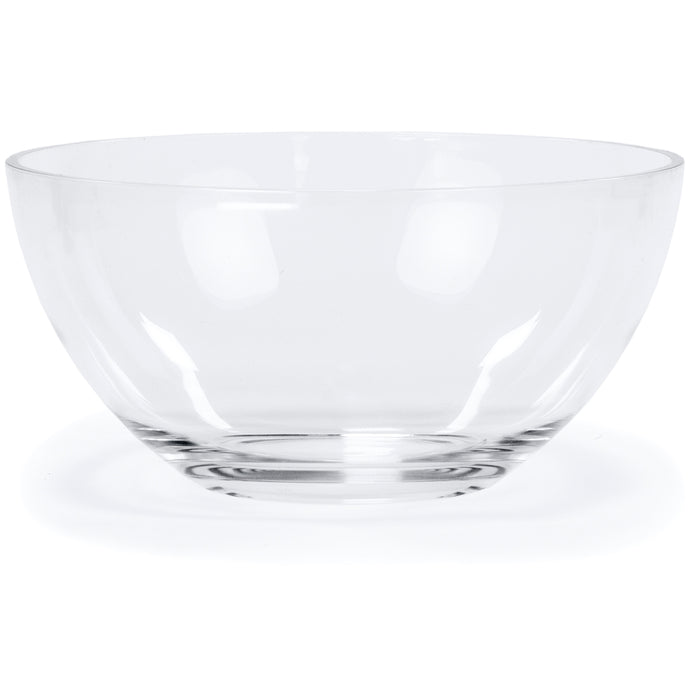 Red Co. Small Round Deep Clear Plastic All-Purpose Food Mixing, Prepping, and Serving Bowl for Salad, Cereal, and Snacks, 22 Fluid Ounces, 5.75  Inch Diameter – Made in USA