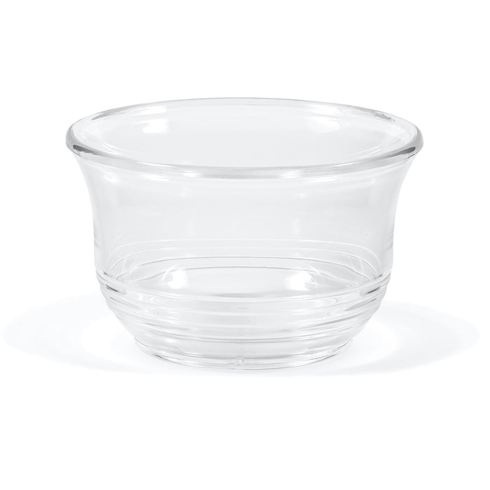 Red Co. Small Clear Polystyrene Ribbed Base Multipurpose Prep and Serving Bowls, 4.25" x 2.5" - 11 Ounce, Set of 6 - Made in USA