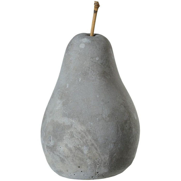 Red Co. Natural Finished Cement Pear Home Decor and Paperweight, 4.5 inches