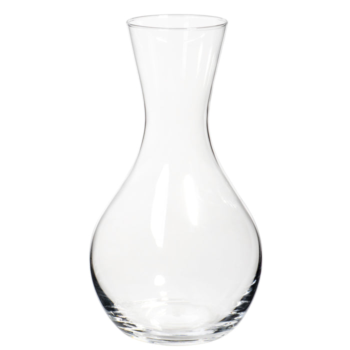 Elegant Clear Glass Wine Carafe - Ideal as a Cold Beverage, Juice or Water Decanter, 43 oz