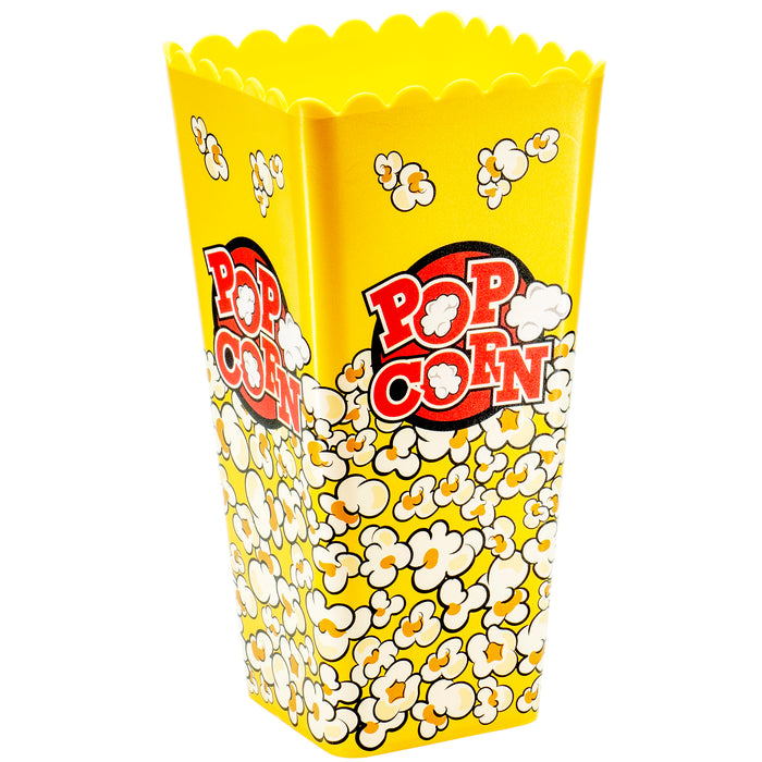 Red Co. Reusable Nesting Movie Theater Themed Popcorn Buckets - Set of 3 Assorted Retro Style Designs