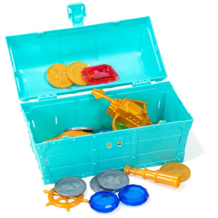 Red Co. Treasure Chest Underwater Swimming Pool Diving Toy with 42 Assorted Accessories