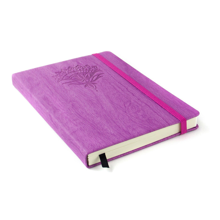 Red Co. Journal with Embossed Flower 240 Pages, 5"x 7" Dotted, Magenta