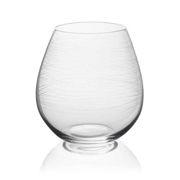 Bisou Stemless Red & White Wine Glasses, Set of 4