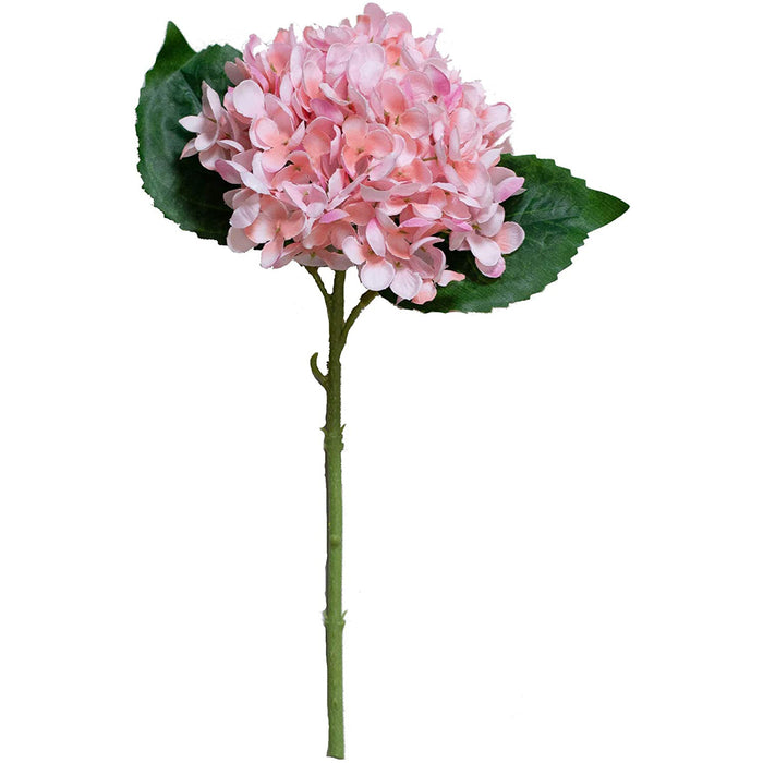 Red Co. Light Pink Faux Silk Blooming Hydrangea Pick - 13 Inches