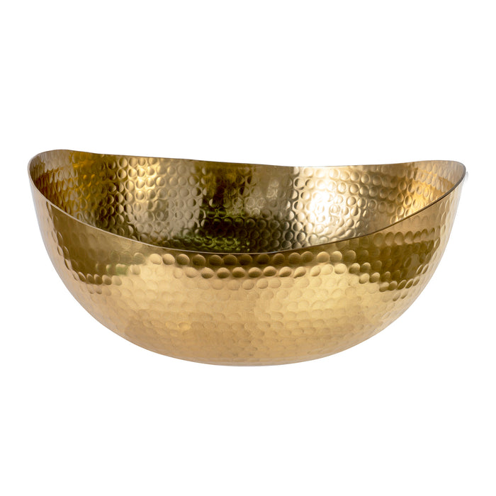 Red Co. Large Gold Hammered Bowl, Home Décor Centerpiece — 30 Inches