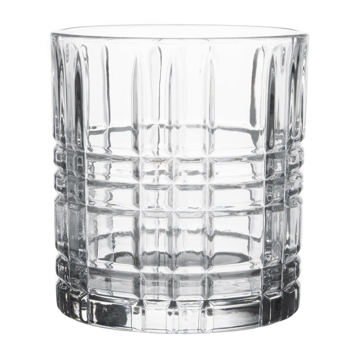 Old Fashioned Whiskey Scotch Bourbon Drinking Glasses, Crystal Cut Design with Air Bubble & Heavy Base, Set of 4, 11 Oz