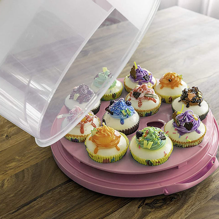 Cake and Cupcake Muffin Carrier Holder with Collapsible Handles - BPA Free
