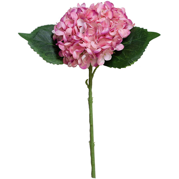Red Co. Rose Pink Faux Silk Blooming Hydrangea Pick - 13 Inches